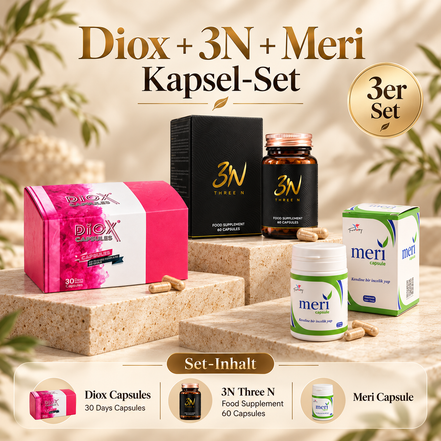 Diox + 3N + Meri – Kapsel-Set – Infografik