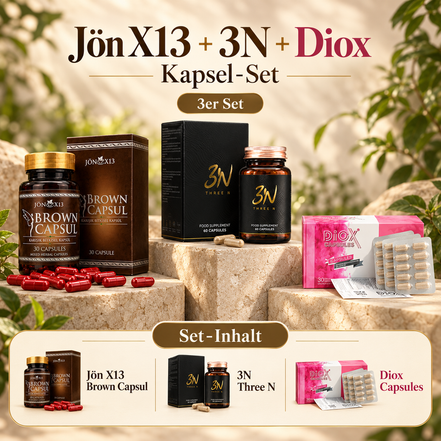 Jön X13 Brown + 3N + Diox – Kapsel-Set – Infografik