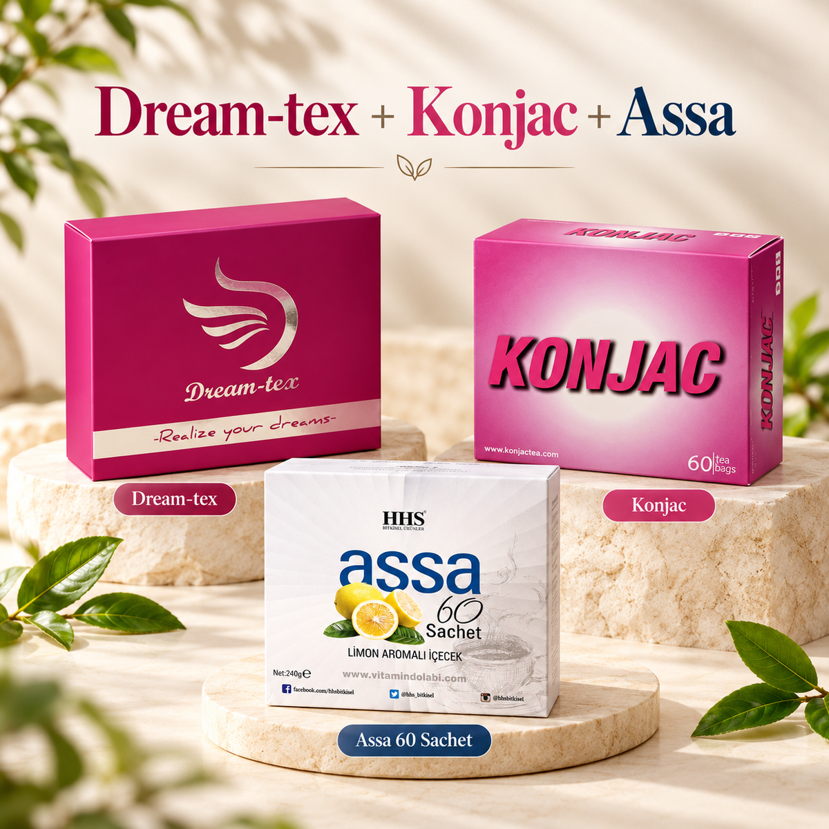 Dreamtox + Konjac + Assa – Tee-Mix – Infografik