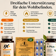 FX+ + Zerofit + HHS A Plus – Kapsel-Set – Infografik