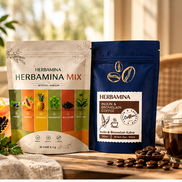 Herbamina Mix + Coffee – 2er Set – Lifestyle