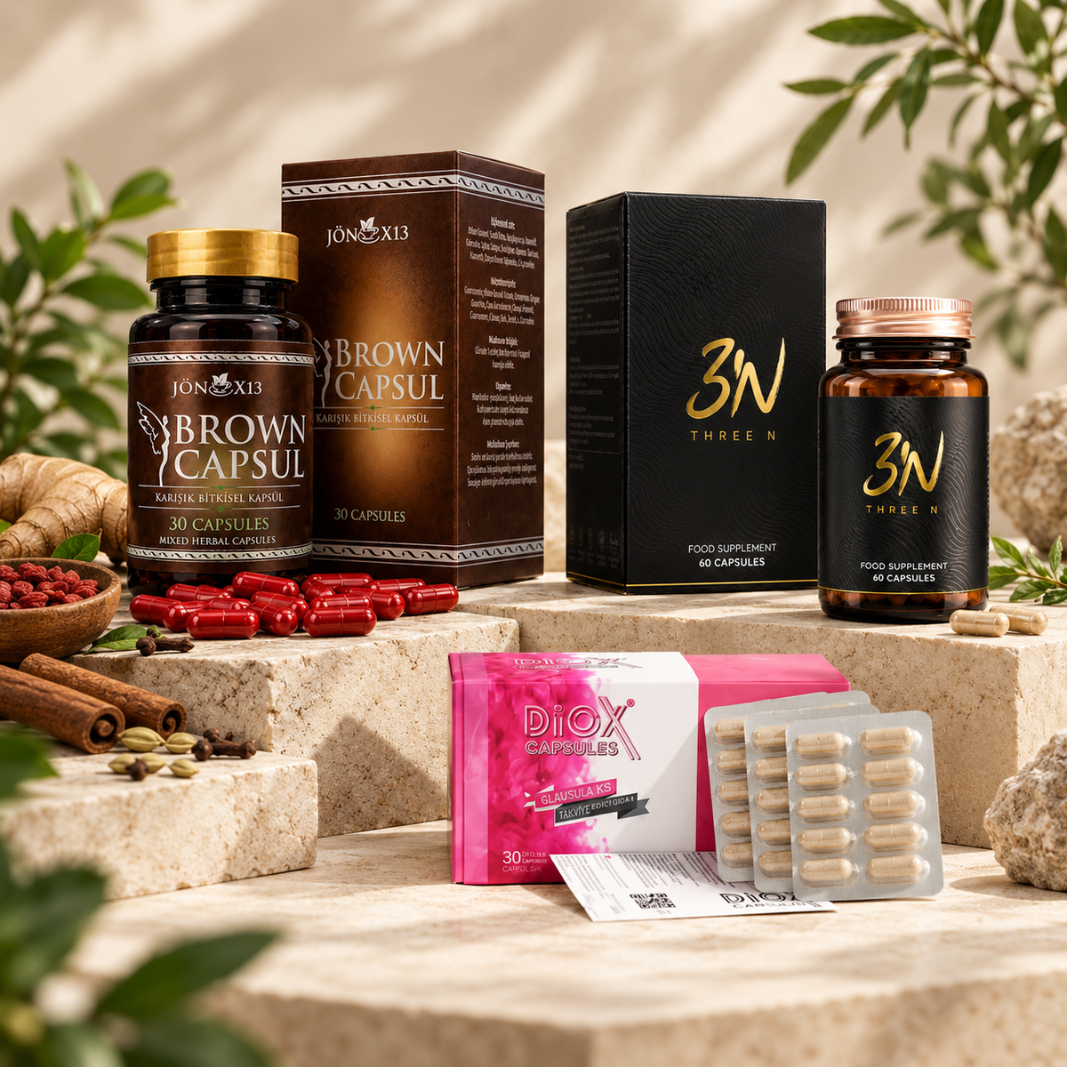 Jön X13 Brown + 3N + Diox – Kapsel-Set – Hero