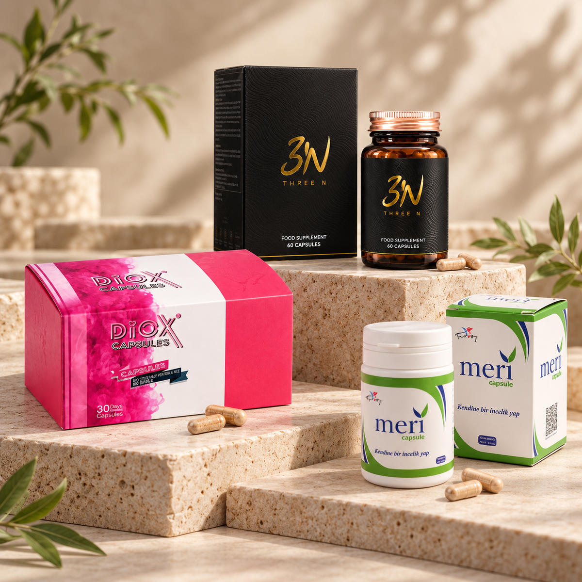 Diox + 3N + Meri – Kapsel-Set – Hero
