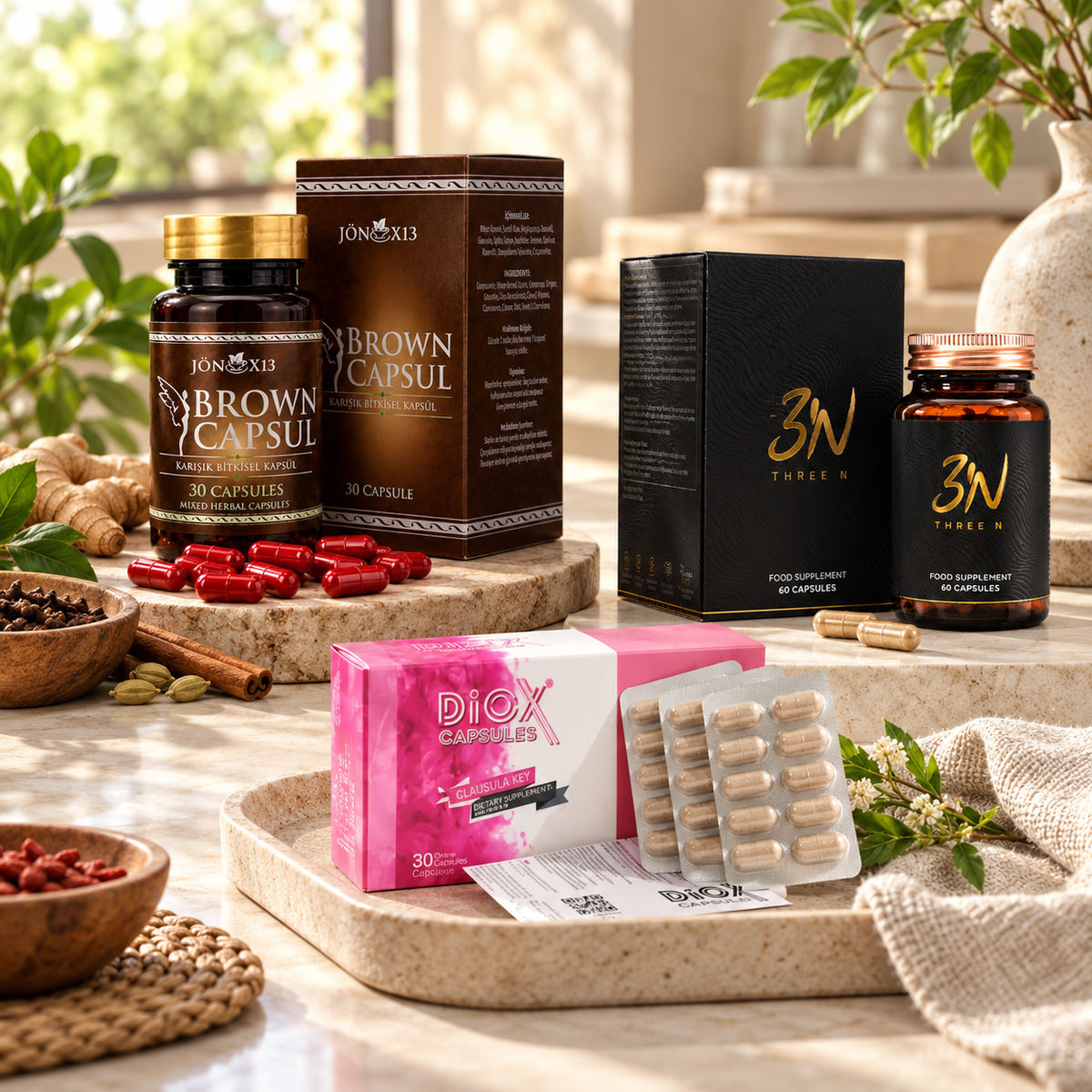 Jön X13 Brown + 3N + Diox – Kapsel-Set – Lifestyle