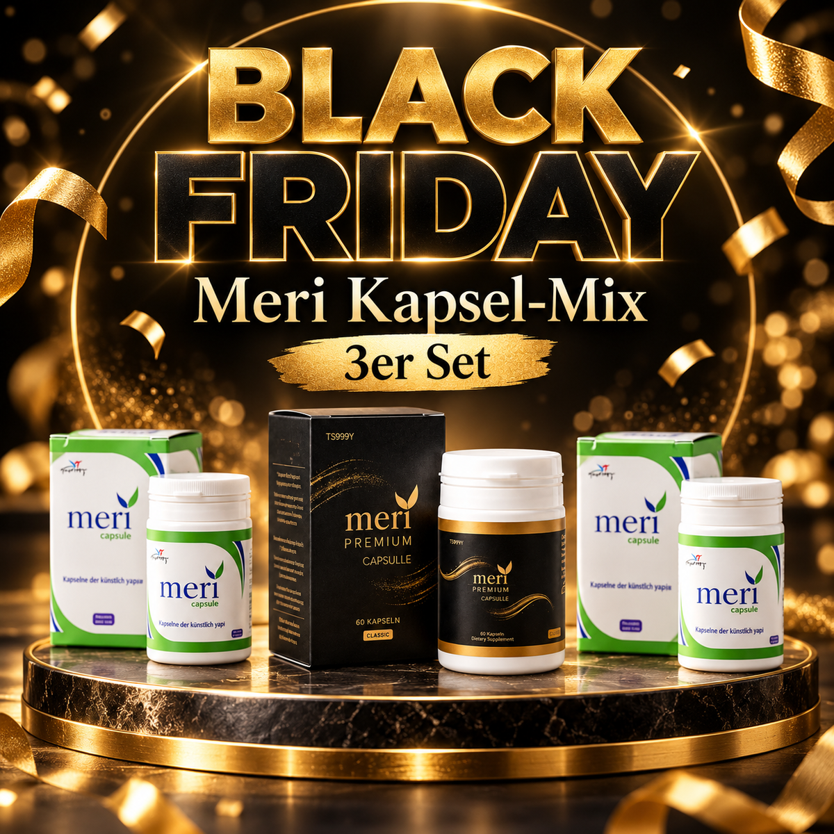 Meri Kapsel-Mix – Premium + 2× Meri Kapseln – Black Friday
