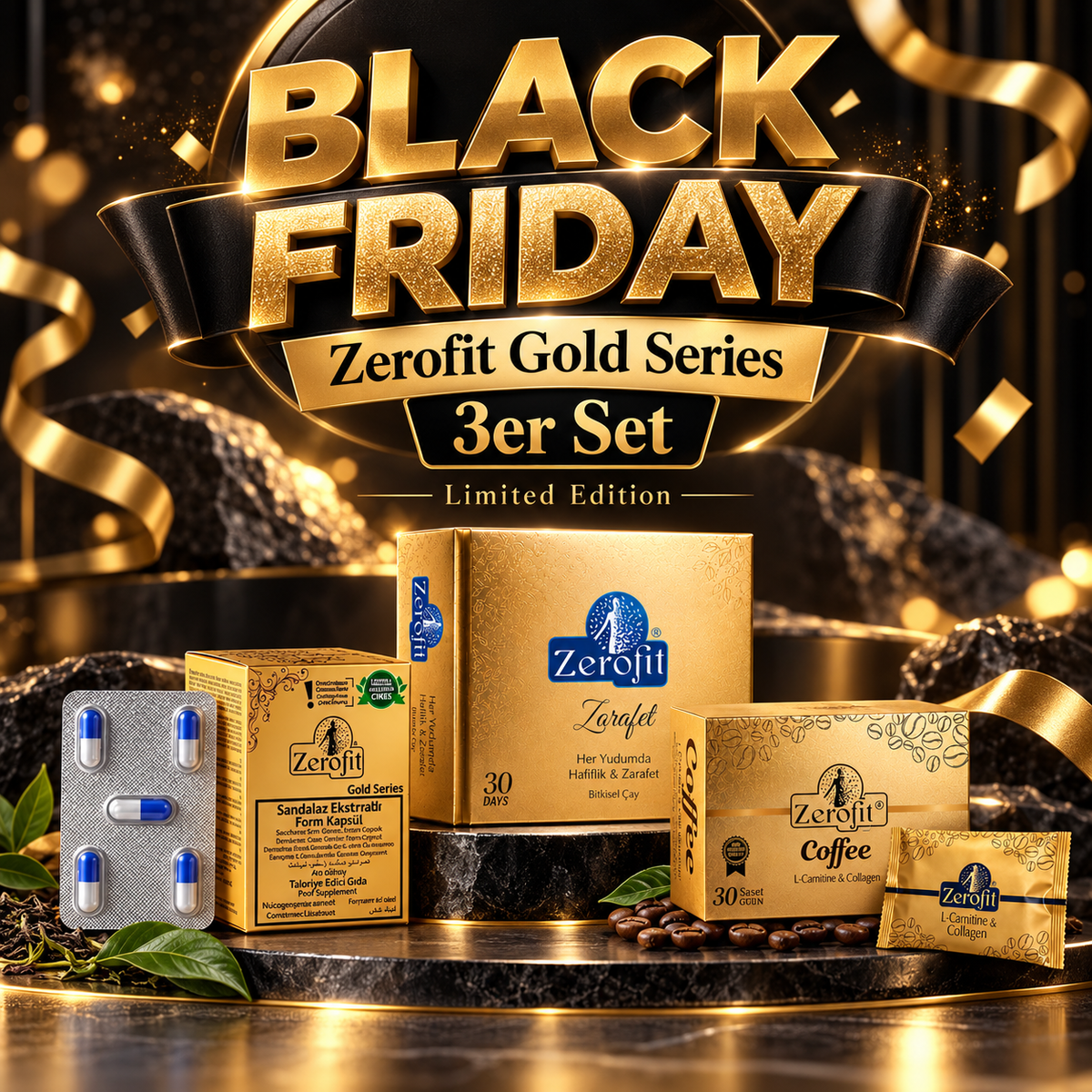 Zerofit Gold Series – 3er Set – Black Friday