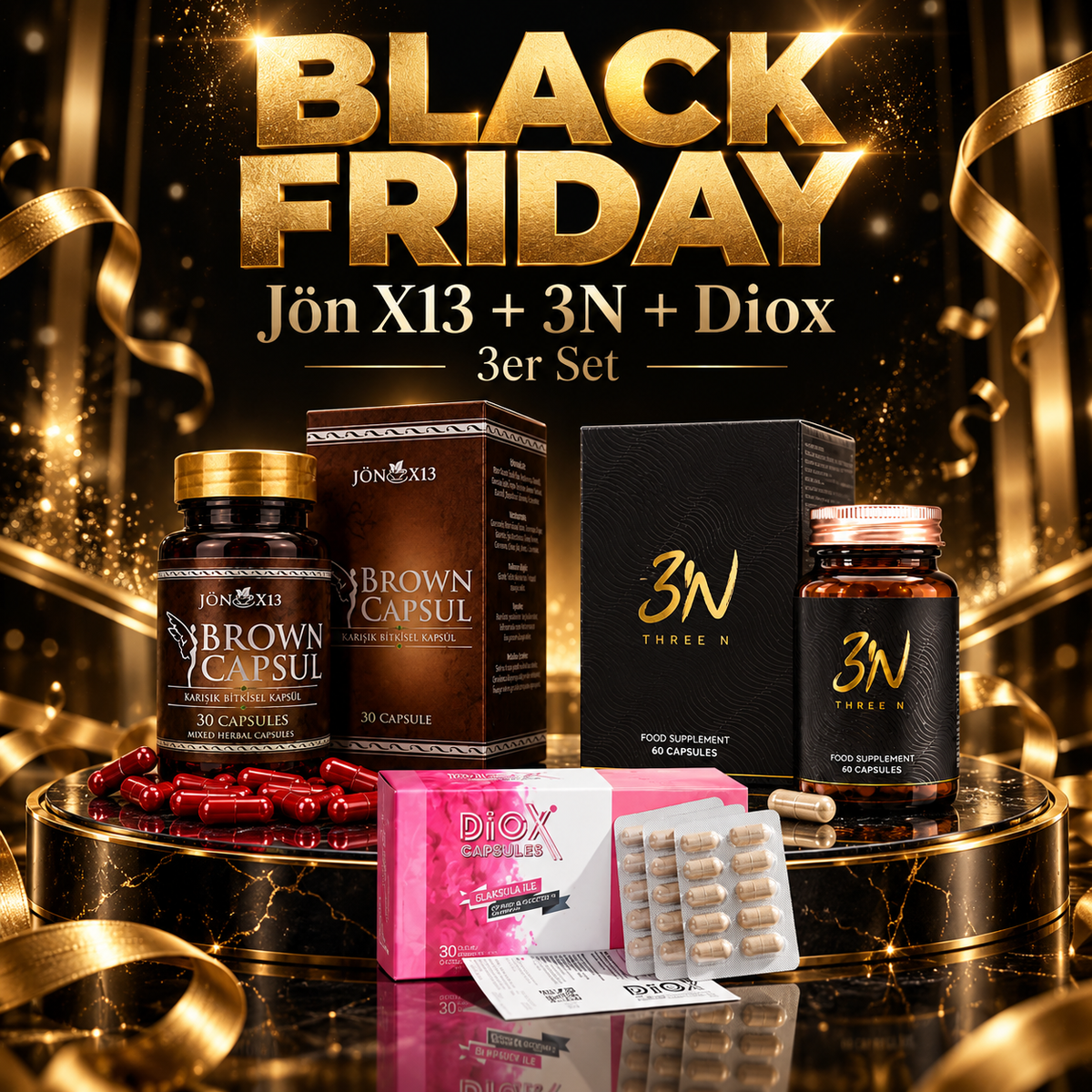 Jön X13 Brown + 3N + Diox – Kapsel-Set – Black Friday