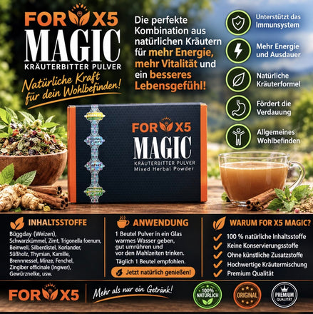 ForX5 Magic gemischtes Kräuterpulver – Produktansicht