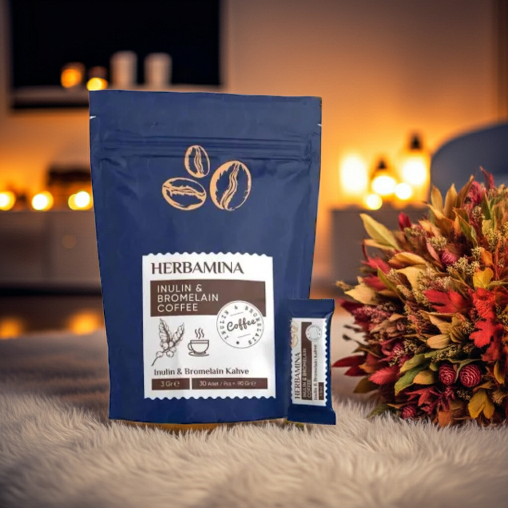 HERBAMINA COFFEE KAFFEE mit INULIN und BROMELAIN