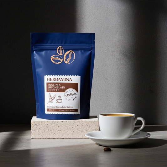 HERBAMINA COFFEE KAFFEE mit INULIN und BROMELAIN