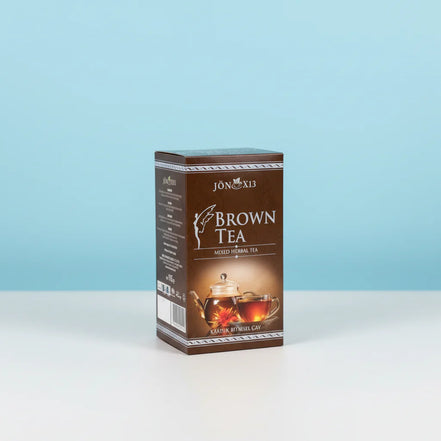 Jönx13 Brown Tea in a Jar – Organic Herbal Tea with Hibiscus, Mate & Chia Seeds