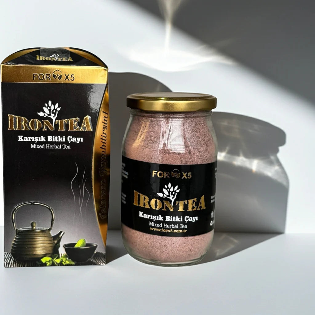 ForX5 Iron Tea – Herbal Tea Blend with Glass