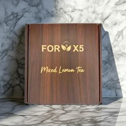 ForX5 Herbal Tea - with Lepidium & Lemon in an elegant wooden box