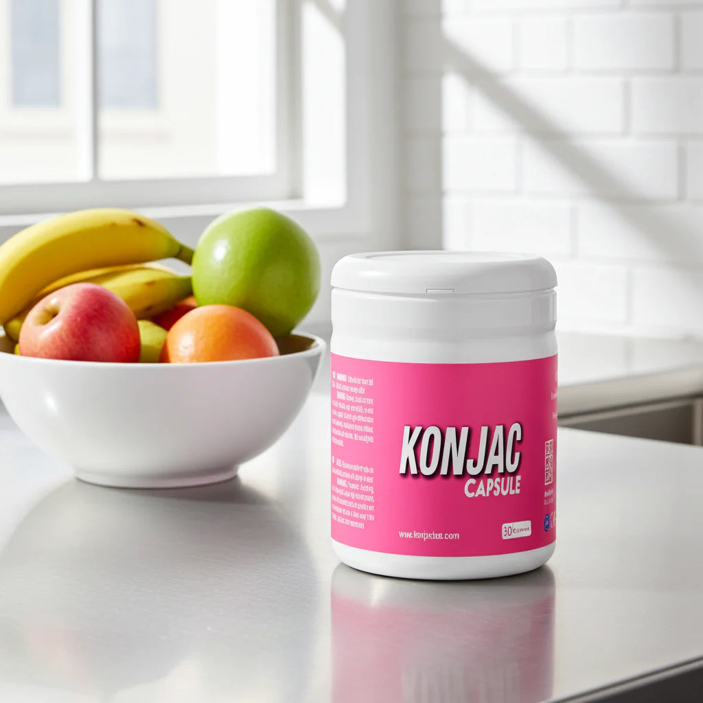 Konjac Capsules – Food Supplement with Glucomannan