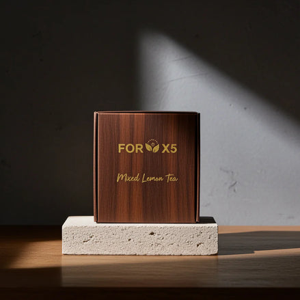 ForX5 Herbal Tea - with Lepidium & Lemon in an elegant wooden box