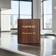 ForX5 Herbal Tea - with Lepidium & Lemon in an elegant wooden box