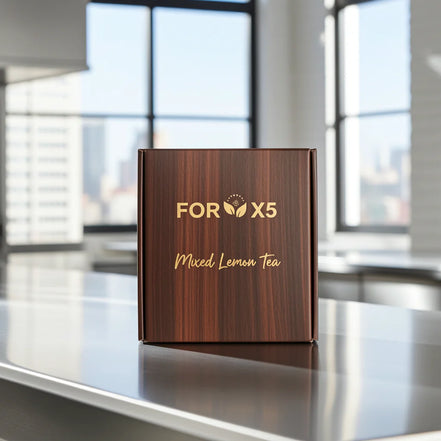 ForX5 Herbal Tea - with Lepidium & Lemon in an elegant wooden box
