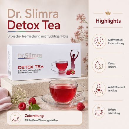 Dr. Slimra Kräutertee – Infografik