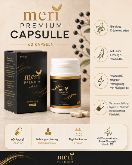 Meri Premium Kapseln – Infografik